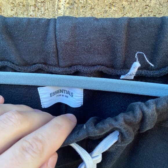 Essentials Fear of God Side Stripe Sweatpants Joggers Small Black - Picture 8 of 8